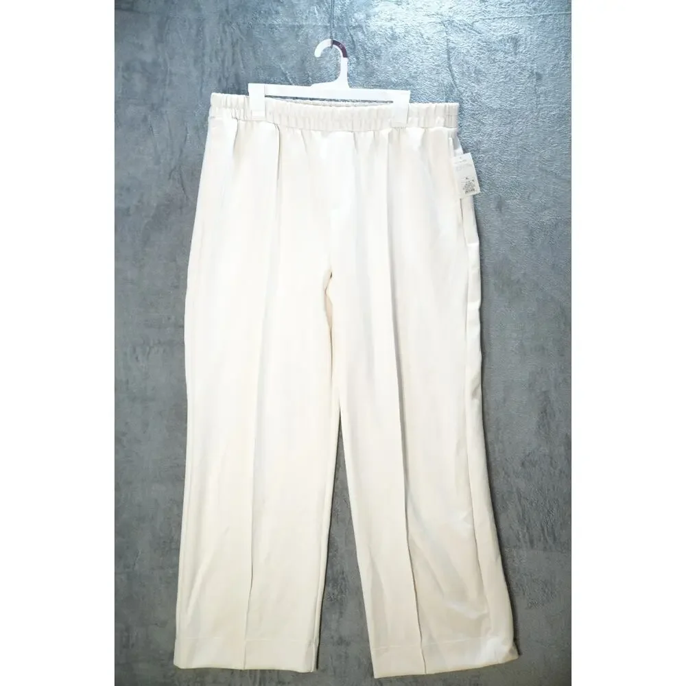 A NEW DAY WOMENS CREAM PULL ON PANTS XL